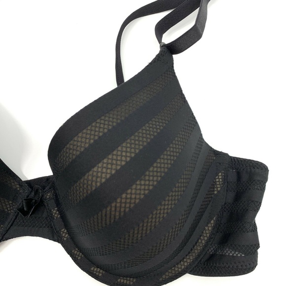 Maidenform Self Expressions T-Shirt Bra Womens Size 36B Black Stripe Underwire - Picture 5 of 10